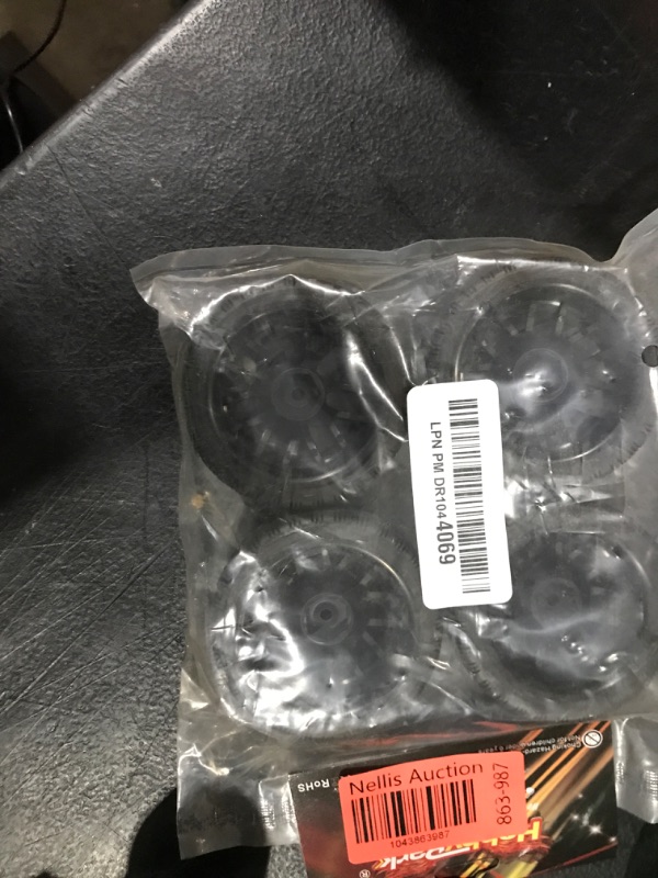 Photo 1 of (4-Pack) HobbyPark OD 2.56''(65mm) Rubber Tires & Wheels 12mm Hex Drive Hub for 1/10th Scale RC Touring Car