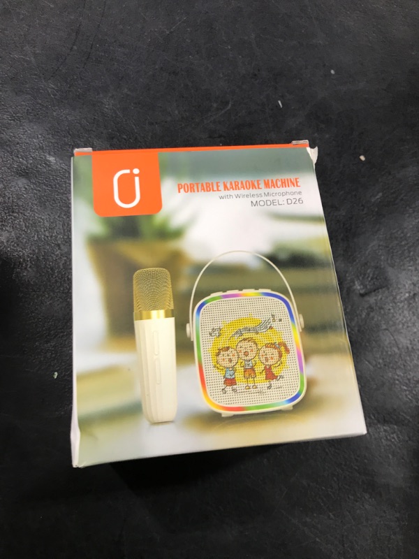 Photo 1 of HWWR Mini Karaoke Machine for Kids, Portable Speaker with Microphone & LED Lights for Home Parties, Kids Singing Music Toys for Girls Boys Family, Cool Christmas Easter Holiday Brithday Gift