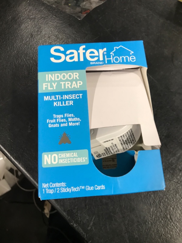 Photo 1 of Safer Home Indoor Plug-In Fly Trap - SH502 - Effective Fruit Fly Traps for Indoors, Gnat Traps for House Indoor, 400 Sq Ft Protection - Style: 1 Device + 2 Glue Cards