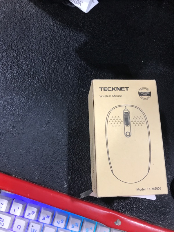 Photo 1 of TECKNET Wireless Mouse, 2.4G Quiet Computer Mouse with USB Receiver, 4 Buttons Portable Cordless Mice for Chromebook, Laptop, PC, Mac, 800/1200/1600 DPI - Pink