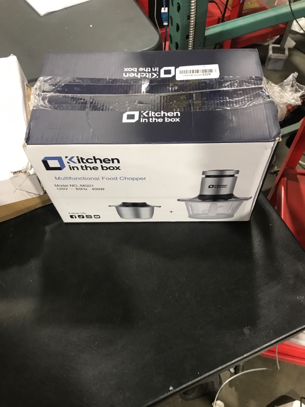 Photo 1 of Kitchen in the box Food Processors,400W All-Copper Motor Meat Grinder & Food Chopper - Electric Vegetable Chopper with 2 Bowls(8 Cup+8 Cup) & 2 Bi-Level Blades for Meat/fish/Vegetable/Baby Food