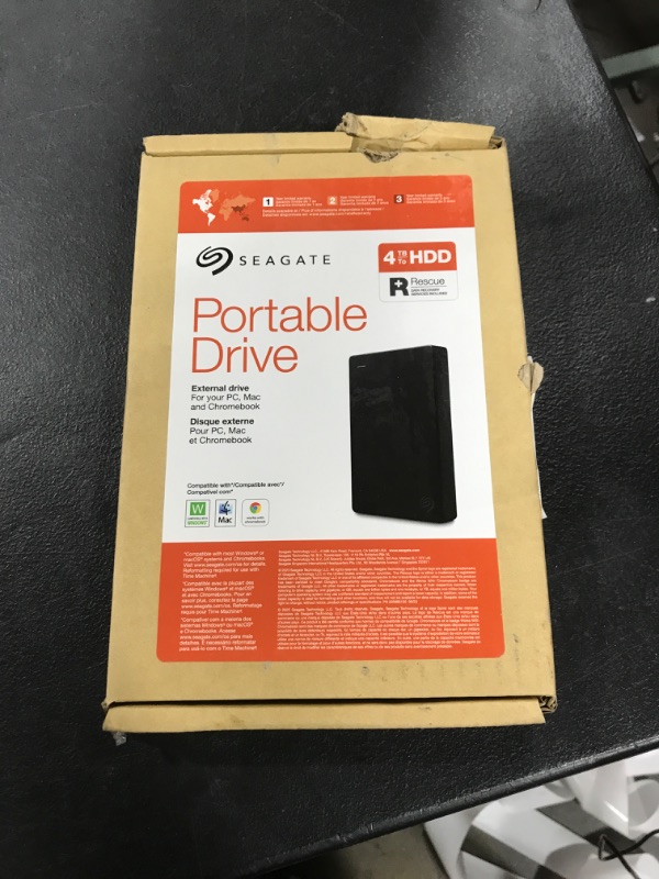 Photo 1 of Seagate Portable 4TB External Hard Drive HDD – USB 3.0 for PC, Mac, Xbox, & PlayStation - 1-Year Rescue Service (STGX4000400)
