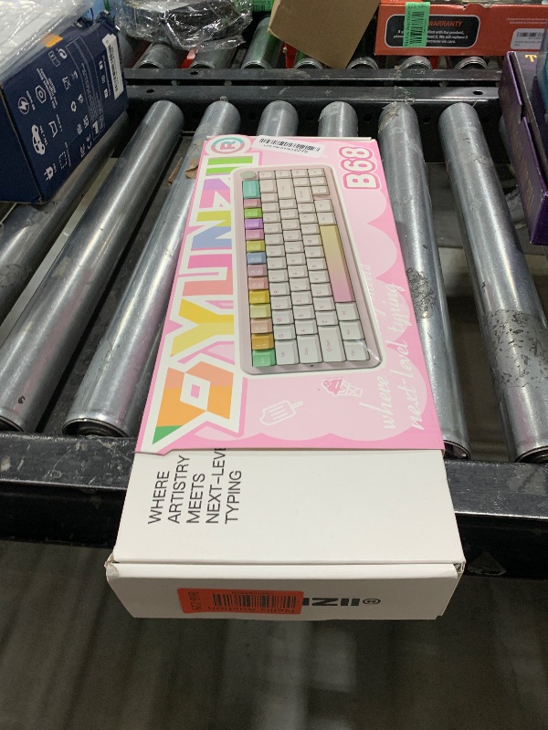 Photo 1 of YUNZII AL66 Wireless Mechanical Keyboard,Full Aluminum CNC,65% Knob Control,Bluetooth/2.4G/Wired,Hot Swappable Pre-lubed Switches,Gasket Mounted RGB for Win/Mac(Milk Switch, Pink)