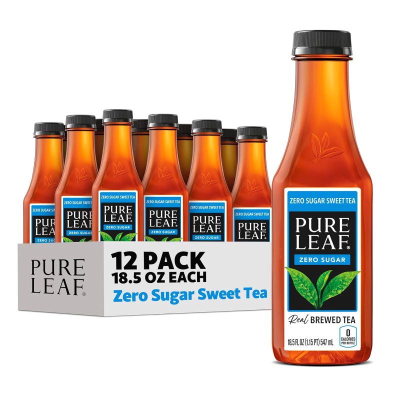 Photo 1 of JUN 09/2025 Pure Leaf Iced Tea, Zero Sugar Sweet Tea, 18.5 Fl Oz Bottles (Pack of 12)