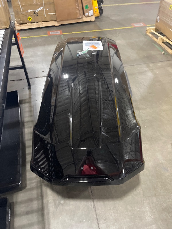 Photo 1 of Rooftop Cargo Carrier AUSUM MOTOR Cargo Box for Car Storage, Large Roof Rack Cargo Carrier Dual Side Opening Hard Shell Weatherproof Storage Boxes - 13 Cubic Feet 110LBS Capacity Glossy Black