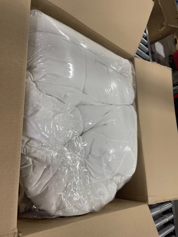 Photo 1 of Mattress Topper King for Back Pain, Extra Thick Mattress Pad Cover, Plush Pillow Top, Deep Elastic Pocket, White