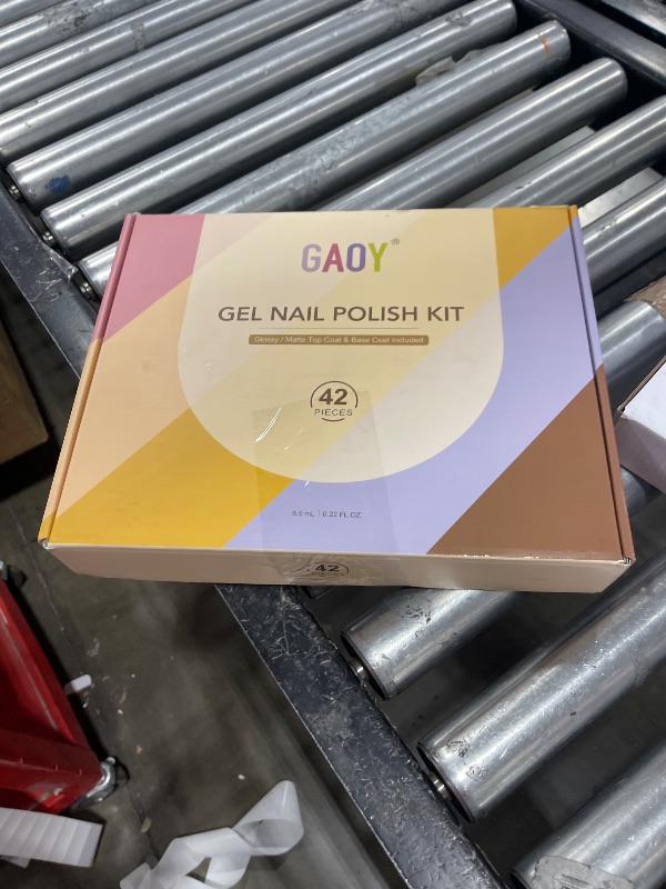 Photo 1 of GAOY 42 Pcs Gel Nail Polish Kit, White Pink Blue Brown Glitter Colors All Seasons Gel Nail Polish Set with Glossy & Matte Top Coat and Base Coat for Salon and DIY Manicure at Home