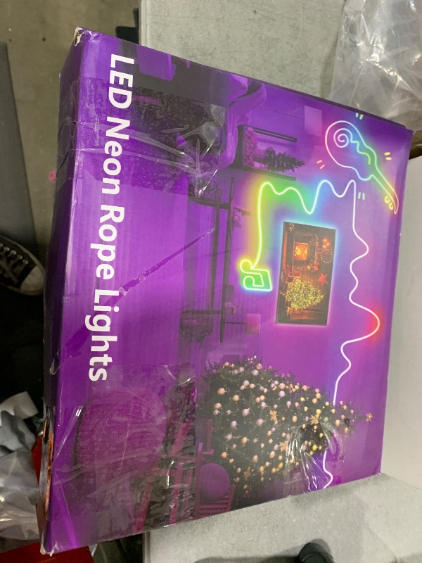 Photo 1 of 200Ft Neon Rope Lights,Flexible Led Rope Lights Control with App/Remote,Multiple Modes Rope Lights,IP65 Outdoor RGB Led Neon Lights Waterproof,Music Sync Gaming Led Neon Light Strip for Bedroom Decor