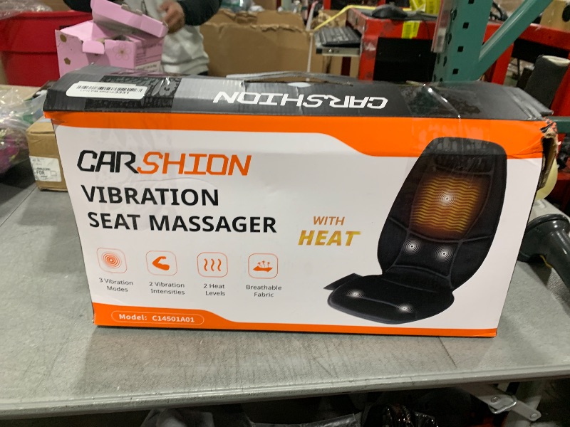 Photo 1 of CARSHION Massage Seat Cushion with Heat,Back Massager for Chair Back Massager Heated Seat Cover Massage Chair Pad for Pain Relief Home Office Use