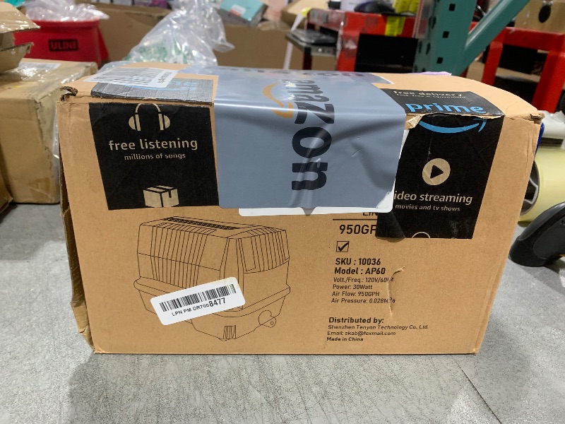 Photo 1 of AquaMiracle Linear Air Pump AP60 for Pond Aeration, Septic Air Pump, Hydroponic Air Pump, Pond Air Pump, 950GPH 0.028MPa, for Pond, Waste Treatment, Aquarium, Fish Farm, Seafood Restaurant