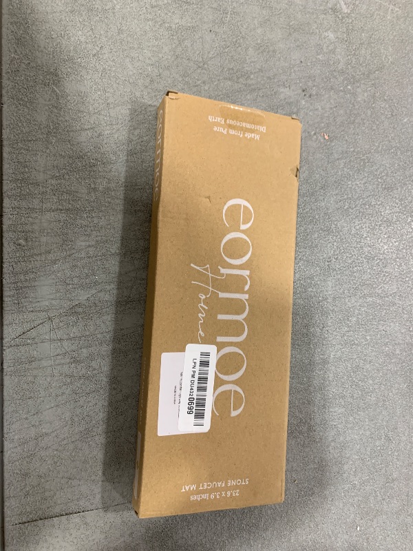 Photo 1 of Faucet Mat for Kitchen Sink - 24'' Long Diatomite Fast Drying Stone Sink Tray, Super Absorbent, Prevents Moisture Buildup - Faucet Splash Guard for Bathroom Counter [Light Grey, 23.6" x 3.9"]