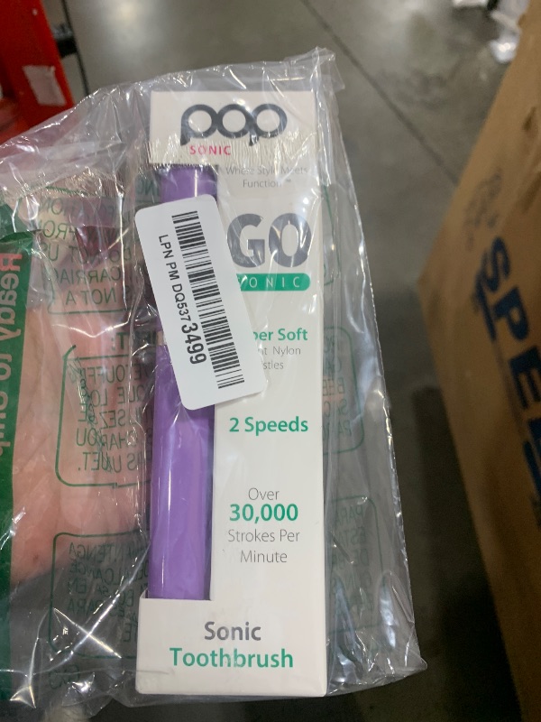 Photo 1 of Pop Sonic Electric Toothbrush (Purple) - Travel Toothbrushes w/AAA Battery | Kids Electric Toothbrushes with 2 Speed & 15,000-30,000 Strokes/Minute, Dupont Nylon Bristles