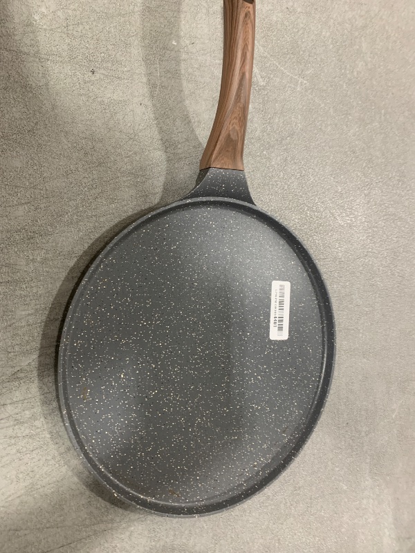 Photo 1 of SENSARTE Nonstick Crepe Pan, Swiss Granite Coating Dosa Pan Pancake Flat Skillet Tawa Griddle 12-Inch with Stay-Cool Handle, Induction Compatible, PFOA Free