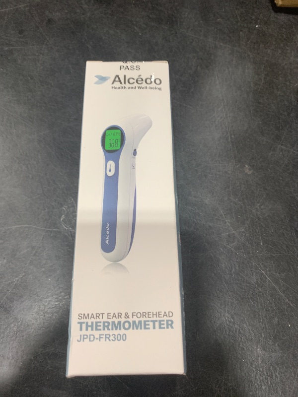 Photo 1 of Alcedo Forehead and Ear Thermometer for Adults, Kids, and Baby | Digital Infrared Thermometer for Fever | Touchless, Instant Read, Medical Grade | Pouch and Batteries Included