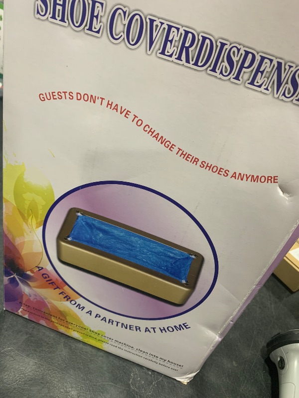 Photo 1 of Blemoacha Automatic Shoe Covers Dispenser,200 Pcs Shoe Cover Indoors Disposable,Booties for Portable Machine Fits One Size,Shoes Cover Protect Floor for House Office Hospital Factory (Silver)