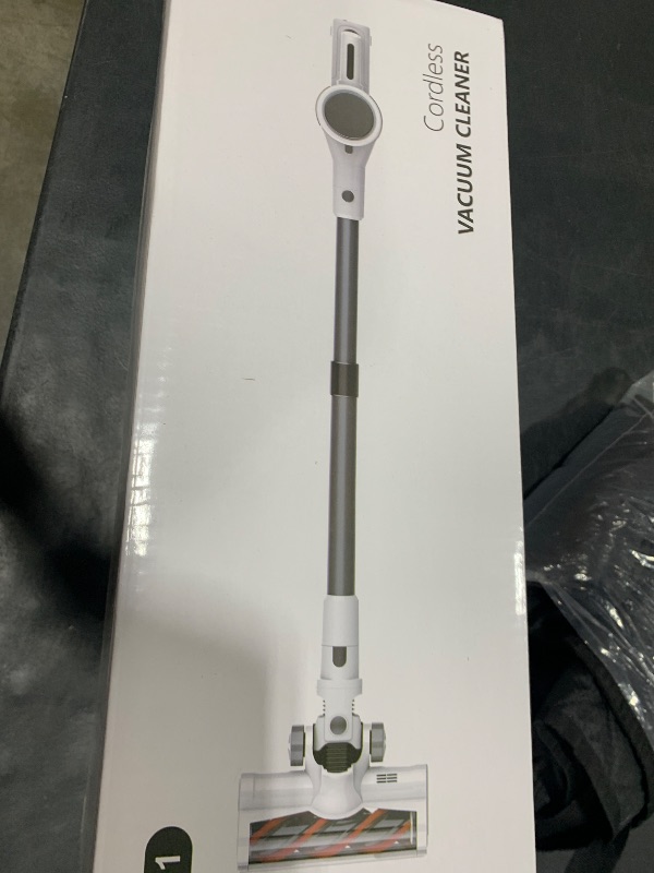 Photo 1 of Ljuren Vacuum Cleaners for Home, 80,000PRM Powerful Motor Cordless Vacuum with Removable 2200mAH Battery up to 35 Mins Worktime, 2 Adjustable Modes and Detachable Parts Stick Vacuum (White Zinc Gray)