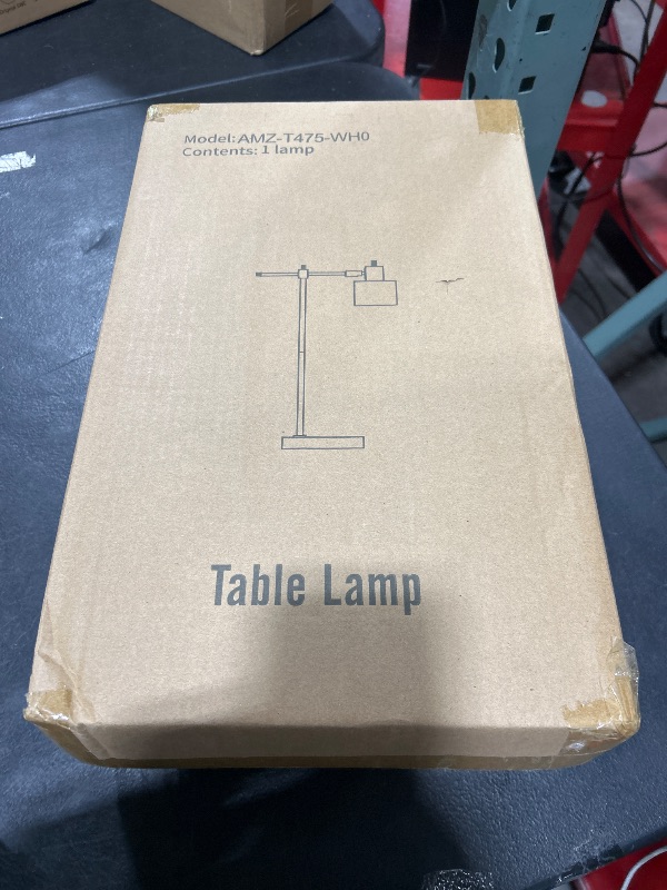 Photo 1 of OYEARS Modern Industrial Desk Lamp for Reading LED 22.2“ Metal Table Lamp Light for Office Bedroom Study Room Living Room Nightstand Bedside Lamps Gold and Matte Cream Accent (Cream, Bulb Included)