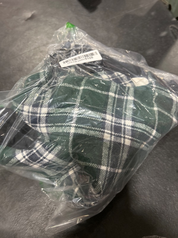 Photo 1 of Kuoser Warm Dog Coat, Reversible Dog Jacket Waterproof Dog Winter Coat British Style Plaid Dog Clothes Pet Dog Cold Weather Coats Cozy Snow Jacket Vest for Small Medium Large Dogs Green XXL