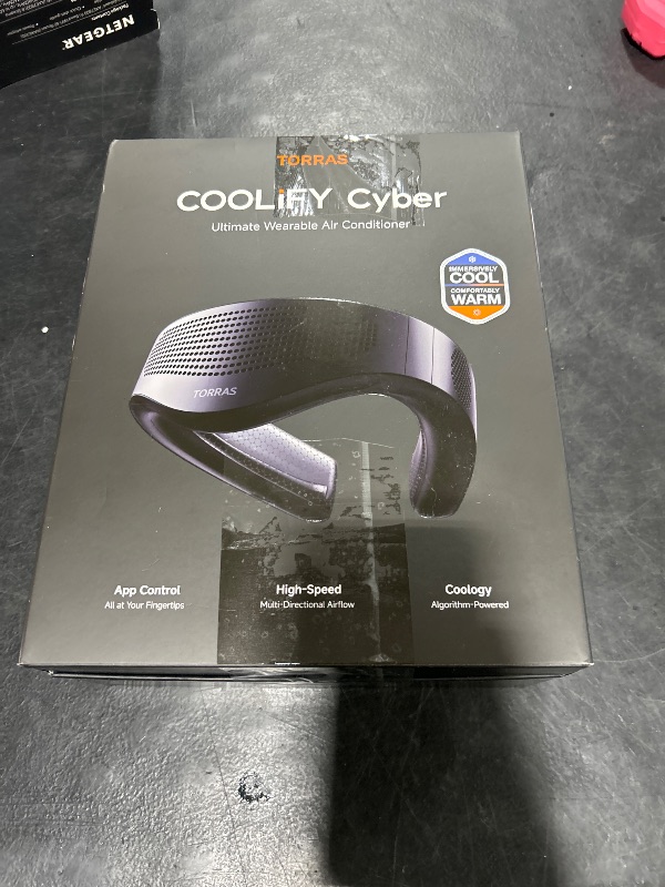 Photo 1 of TORRAS 2025 Upgraded COOLiFY Cyber Neck Fan Air Conditioner | Wearable Neck Fan Rechargeable with 6000mAh Battery & 3D Immersive Cooling Tech, Portable Neck Fans that Blow Cold Air for Outdoor/Indoor