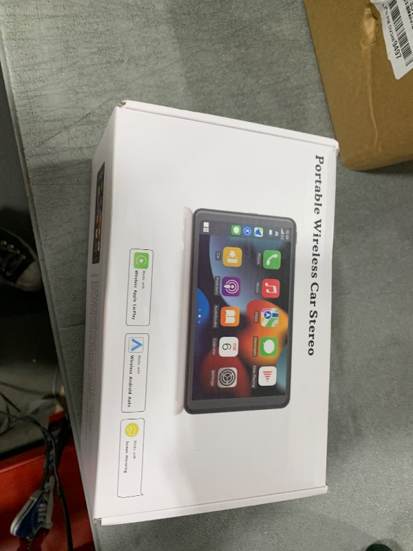 Photo 1 of Apple Carplay Screen for Car, 7" HD Portable Car Stereo Touch Screen with Wireless Android Auto, Backup Camera, Car Audio Receivers with Voice Control, Mirror Link, Bluetooth, GPS Navigation