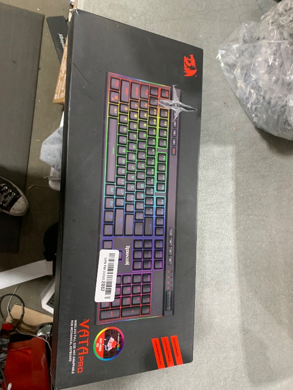 Photo 1 of Redragon K580 PRO Wireless RGB Gaming Keyboard, 3-Modes 104 Keys Mechanical Keyboard w/Hot-Swap Socket, Dedicated Media Controls & Onboard Macro Recording, Linear Red Switch