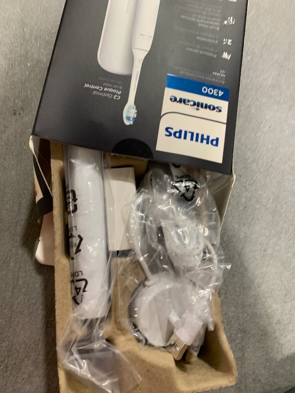 Photo 1 of PHILIPS Sonicare Electric Toothbrush DiamondClean, Phillips Sonicare Rechargeable Toothbrush with Pressure Sensor, Sonic Electronic Toothbrush, Travel Case, White 1.0 Count