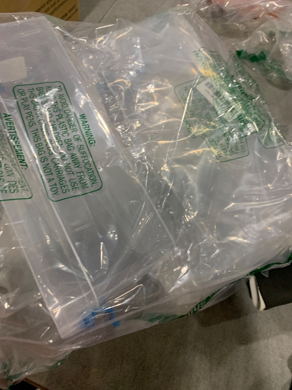 Photo 1 of Tribello Clear Plastic Storage Bins with Lids Stackable Storage Bins (6 Quart)