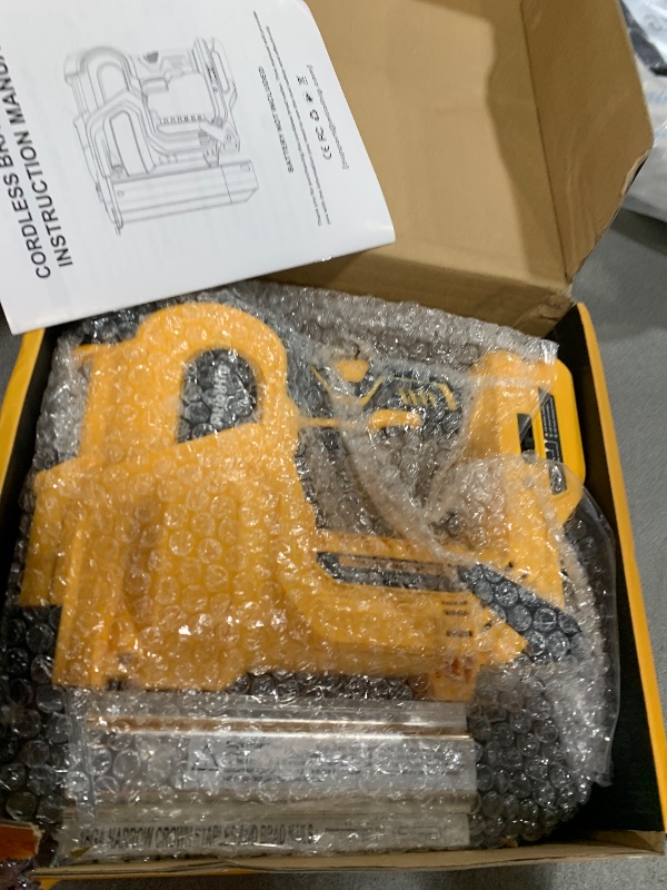 Photo 1 of Cordless 2" Brad Nailer for Dewalt 20V Battery (No Battery), 2-in-1 Electric Nail Gun/Staple Gun, 18 Gauge Nail Gun Battery Powered with 1000 Nails for Wood Carpentry, Adjustable Depth, 2 Modes