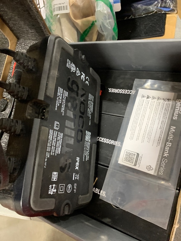 Photo 1 of NOCO GENIUS2X4, 4-Bank, 8A (2A/Bank) Smart Car Battery Charger, 6V/12V Automotive Charger, Battery Maintainer, Trickle Charger, Float Charger and Desulfator for Motorcycle, ATV and Lithium Batteries