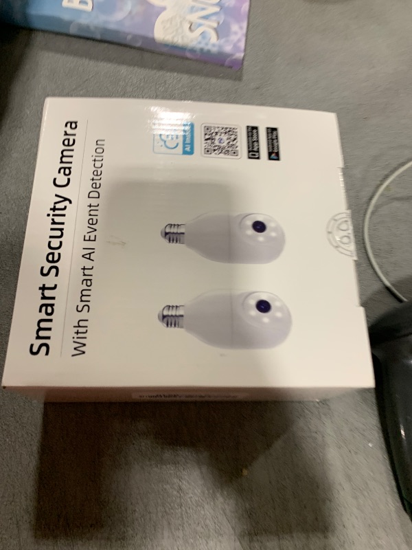 Photo 1 of Light Bulb Security Camera Wireless Outdoor, 5G&2.4G WiFi Cameras for Home Security with Patrol, AI Human Detection, Motion Tracking, 2-Way Talk, Color Night Vision, SD/Cloud, 24/7 Recording(2 Pack)