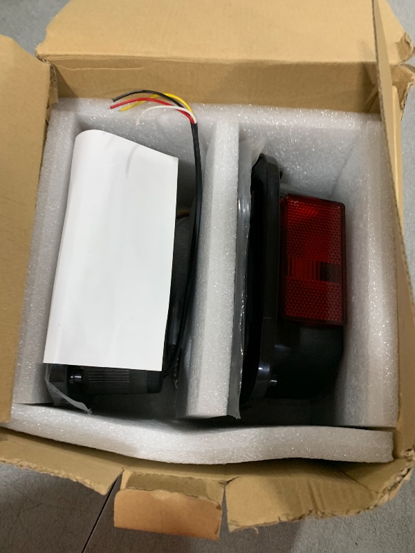 Photo 1 of CMVT Auto LED BAR Tail Lights, Smoke Square Brake Taillights for Jeep Wrangler TJ YJ CJ-5 CJ-7 1979-2006, Stop Turn Signal Reverse License Plate lamp w/Side Marker Light Assembly, 2PCS
