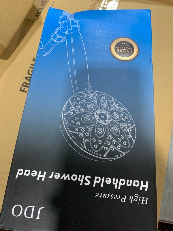 Photo 1 of 6-Setting Shower Head with Handheld, JDO High Pressure Hand held Shower Head, 4.7 Inch Chrome Detachable Showerhead Set with 59 Inch Stainless Steel Hose and Adjustable Showerhead Holder