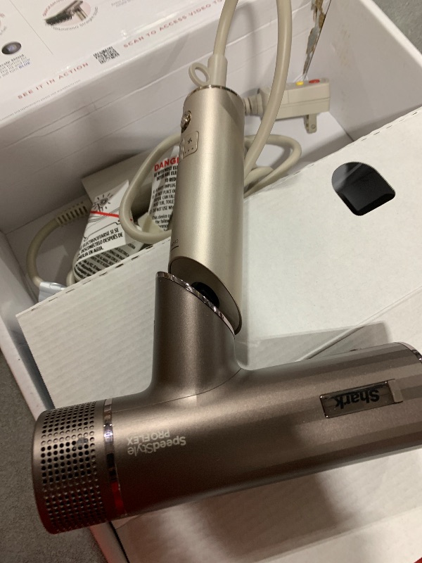 Photo 1 of Shark SpeedStyle Pro Flex Professional Performance High-Velocity Hair Dryer System with Scalp Shield & IQ Speed Styling and Drying Suite, Lightweight, Ionic, No Heat Damage, Mocha Silver, HD542 **** PARTS ONLY *** 
