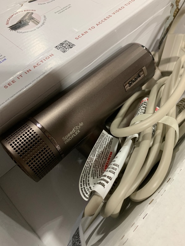 Photo 1 of Shark SpeedStyle Pro Flex Professional Performance High-Velocity Hair Dryer System with Scalp Shield & IQ Speed Styling and Drying Suite, Lightweight, Ionic, No Heat Damage, Mocha Silver, HD542 **** PARTS ONLY *** 