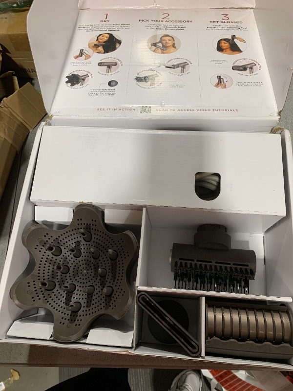 Photo 1 of Shark SpeedStyle Pro Flex Professional Performance High-Velocity Hair Dryer System with Scalp Shield & IQ Speed Styling and Drying Suite, Lightweight, Ionic, No Heat Damage, Mocha Silver, HD542 **** PARTS ONLY *** 
