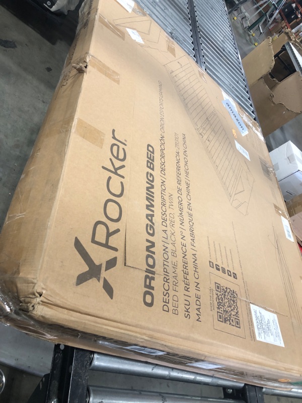 Photo 1 of X Rocker Orion eSports Twin Gaming Bed, Black Faux Leather, Durable Frame and Padded Headboard
