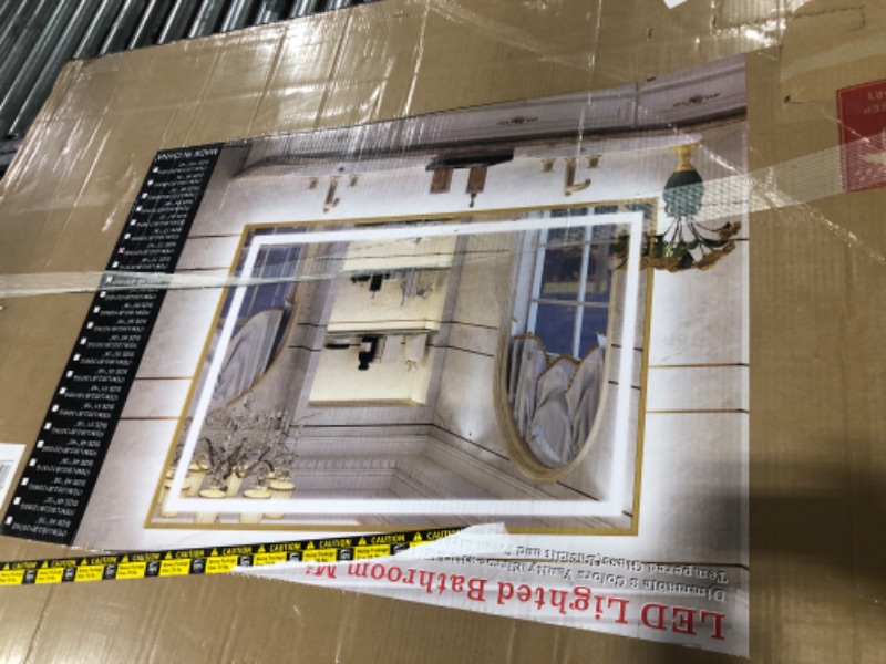 Photo 1 of Rectangular Frameless LED Light Anti-Fog Wall Bathroom Vanity Mirror