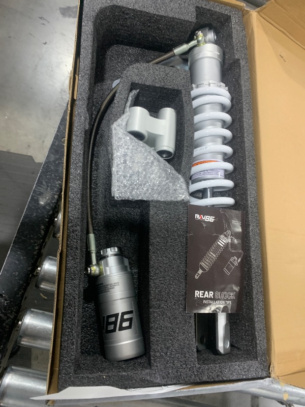 Photo 1 of RKV86 Adjustable 485mm Rear Shock Absorber Suspension, CNC Machining Process, Fit for Yamaha YFZ450 2004-2013, YFZ450R 2009-2020 ATV (1pcs, White)