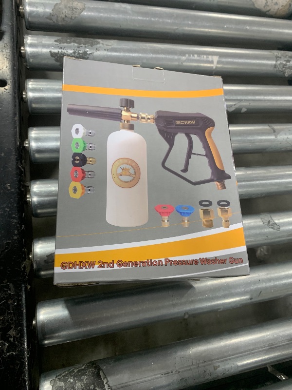 Photo 1 of GDHXW X-887 High Pressure Washer Gun with Foam Cannon 2 Adapter 7 Pressure Washer Nozzles,for Car Washing