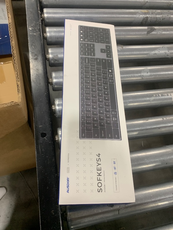 Photo 1 of AUSDOM 2.4G Wireless Bluetooth Keyboard Full Size, Quiet Slim Multi-Device Rechargeable Cordless QWERTY Keyboard with Number Pad, Low Profile Silent Flat Universal Keyboard for Computer/Mac/Windows