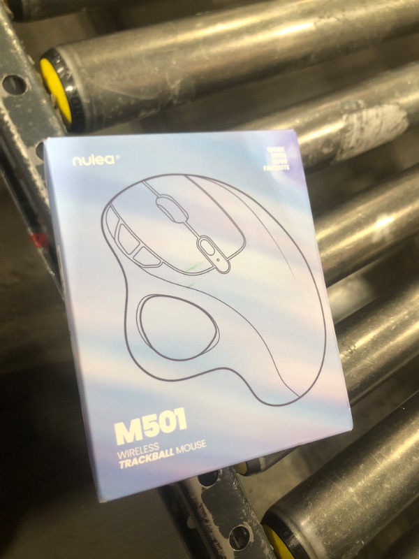 Photo 1 of Nulea M501 Wireless Trackball Mouse, Rechargeable Ergonomic, Easy Thumb Control, Precise & Smooth Tracking, 3 Device Connection (Bluetooth or USB Receiver), Compatible for PC, Laptop, Mac, Windows.