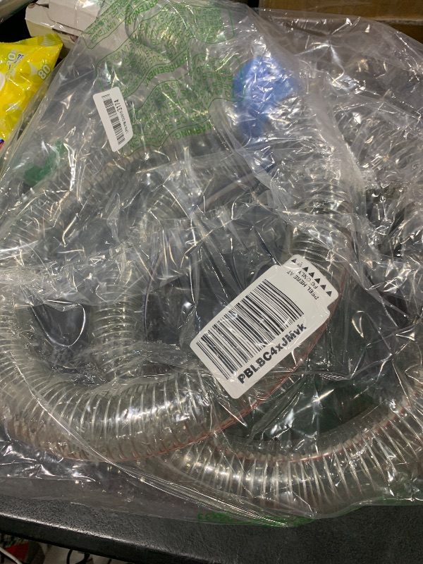 Photo 1 of QuQuyi 1-1/2" ID x 1-3/4" OD, 6.5FT length Steel Wire Hose PVC Vacuum Tubing (with 2 Stainless Clamps), Drain Hose Vinyl Suction Tubing Flexible Tube Vinyl Hose Line