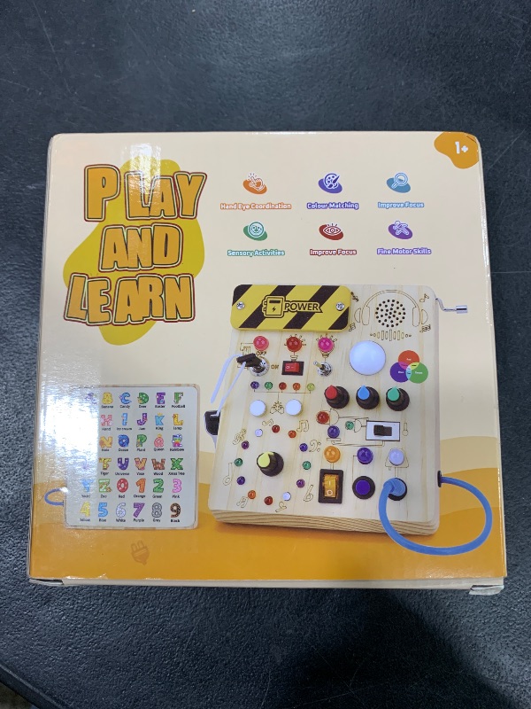 Photo 1 of Sumsoltic Busy Board,Montessori Toys for 1-3 Year Old Boys & Girls,Travel Educational Learning Activities for Toddlers,Sensory Toy for Kids with Autism (Busy Board v5)