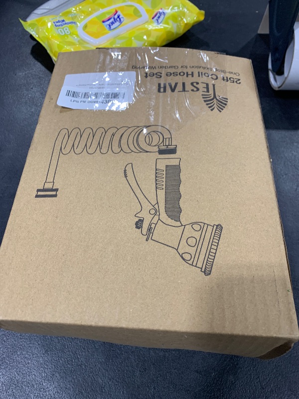Photo 1 of Coil Hose 25FT EVA Coil Garden Hose With 3/4'' Brass Connector Coiled Water Hose Lightweight And No Kink Includes 7 Patterns Spray Nozzle For Outdoors Lawn Watering Car Washing