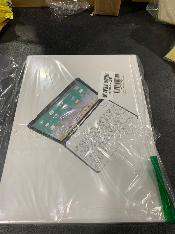 Photo 1 of kenke for iPad 11/10th Gen Case with Keyboard 11/10.9 inch 2025 A16/2022, Detachable Wireless Bluetooth Keyboard Case Thin & Light with Built-in Left Side Pencil Holder, White Square Keycaps (Gray)