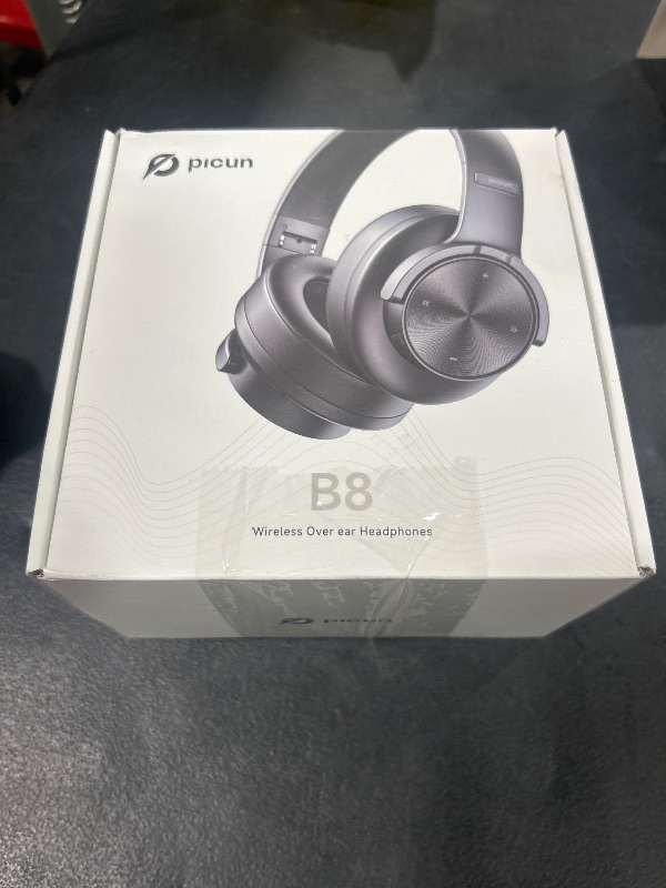 Photo 1 of Picun B8 Bluetooth Headphones, 120H Playtime Headphones Wireless Bluetooth with 3 EQ Modes, Low Latency, Hands-Free Calls, Over Ear Headphones for Travel Home Office Cellphone PC Black