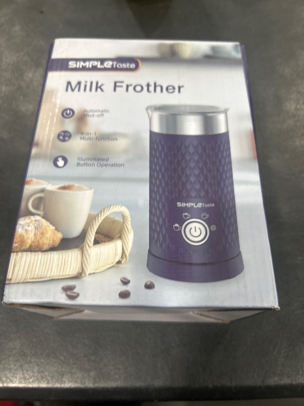 Photo 1 of SIMPLETASTE Milk Frother, 4-in-1 Electric Milk Steamer, Automatic Warm and Cold Foam Maker and Milk Warmer for Latte, Cappuccinos, Macchiato