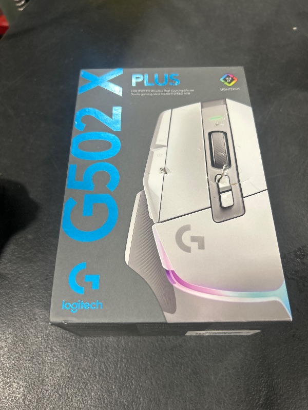 Photo 1 of Logitech G502 X Plus Lightspeed Wireless Optical Mouse - LIGHTFORCE hybrid switches, LIGHTSYNC RGB, HERO 25K gaming sensor, compatible with PC - macOS/Windows - White