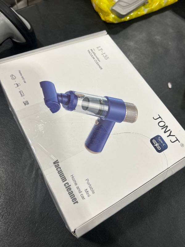 Photo 1 of JONYJ Handheld Car Vacuum Cleaner, 16000PA Car Vacuum Portable Cordless, 2 in 1 Vacuum Cleaner and Air Duster with LED Light, Multi-Nozzles, 120W High Power Hand Held Vacuum for Car, Home, Pet, Office
