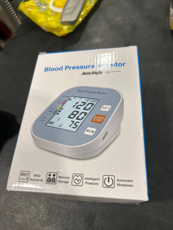 Photo 1 of Blood Pressure Monitors for Home Use, Blood Pressure Machine Upper Arm with Large Wide Cuff Automatic Digital BP Machine LCD Screen BSX583(Light Blue)